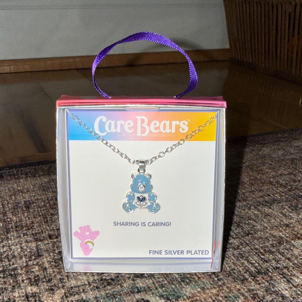 Nwt Care Bears Silver Plated Necklace